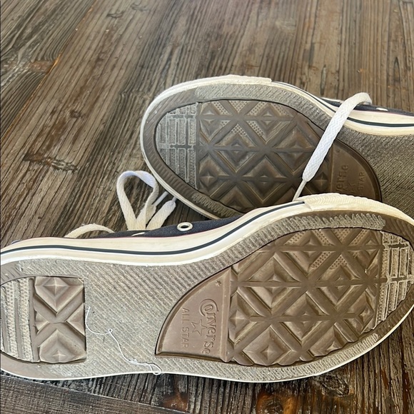 Converse Blue Canvas Sneakers with White Laces - Picture 8 of 11